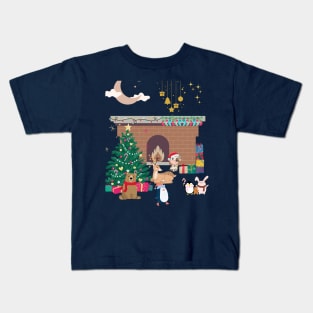 Christmas fireplace Kids T-Shirt